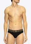 Versace Greca Border Briefs - Set Of 2 In Multicolor