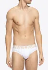 Versace Greca Border Briefs In White
