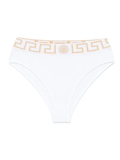 Versace Greca Border Briefs In 白色