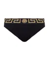 Versace Bikini Bottom With Greek Border Women In Black