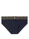 Versace Greca Border Briefs In Blue