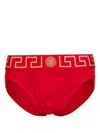 Versace Greca Border Briefs In Red