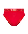Versace Swim Bikini Lycra Vita Recycled New Logo Top A1203-red In Red