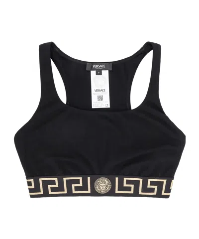 VERSACE VERSACE GRECA-BORDER CROPPED TOP