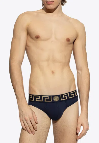VERSACE GRECA BORDER ELASTIC WAISTBAND BRIEFS