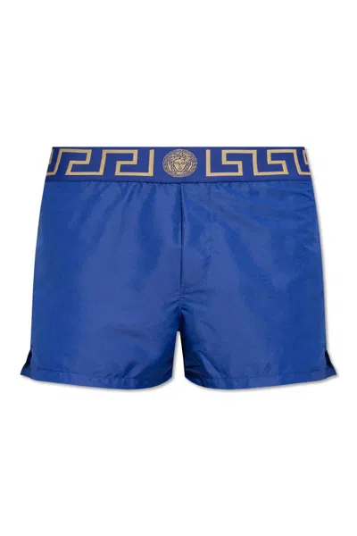 VERSACE GRECA BORDER ELASTICATED WAISTBAND SWIM SHORTS