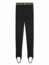 Versace Leggings Sportivi Con Sottopiede Bordo Greca