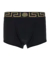Versace Black Briefs With Elastic Waist With Medusa Print In Black