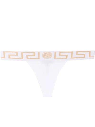 VERSACE GRECA BORDER STRETCHED THONGS