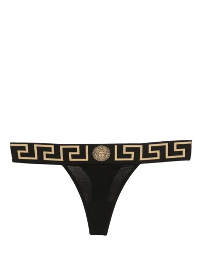 VERSACE GRECA BORDER THONG
