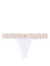 Versace Greca Border Thong In White