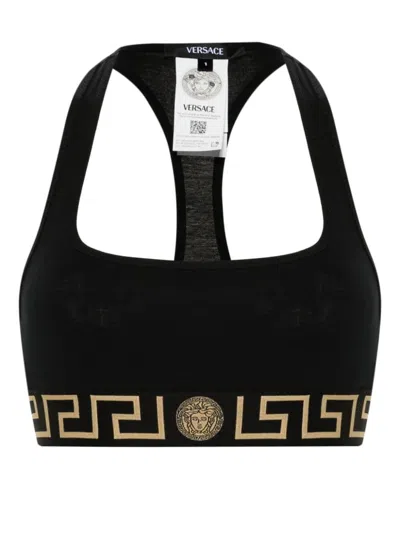 VERSACE GRECA BORDER SCOOP BRALETTE