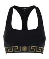 Versace Jersey Top With Topeka Bi-stretch Organic Cotton In Black