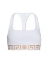 Versace Greca Border Triangle Bra In White