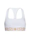 Versace Greca Border Triangle Bra In White