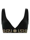 Versace Bra With Elastic Band Featuring The Greca Motif In Black
