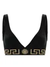 Versace Greca Border Triangle Bralette In Black