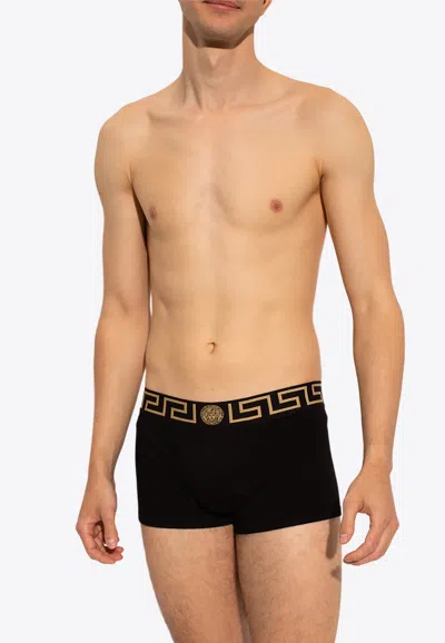 Versace Greca Border Trunks - Pack Of 2 In Multicolor