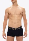 Versace Black Briefs With Elastic Waist With Medusa Print In Cotton Stretch Man In Multicolor