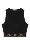 Versace Greca Border Underwear Tank Top In Black