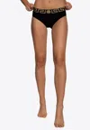 Versace Bikini Bottom With Greek Border In Black