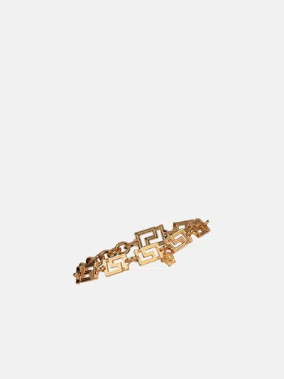Versace 'greca' Bracelet In Placated Brass In Gold