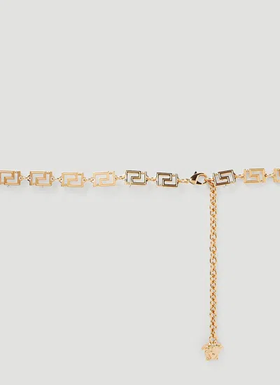 Versace Greca Chain Belt In Gold