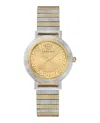 Versace Greca Chic Bracelet Watch With Gold Enamel Dial In Gold