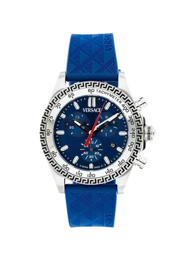 Versace Greca Chrono 45mm Watch In White