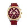 VERSACE GRECA CHRONO LEATHER WATCH