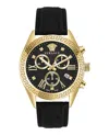 VERSACE GRECA CHRONO LEATHER WATCH