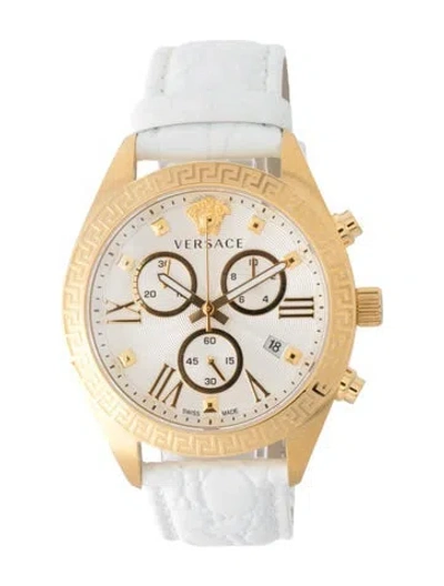Pre-owned Versace Greca Chrono Watch, 40mm In Multi