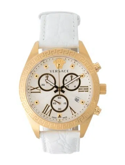 Pre-owned Versace Greca Chrono Watch, 40mm In Multi
