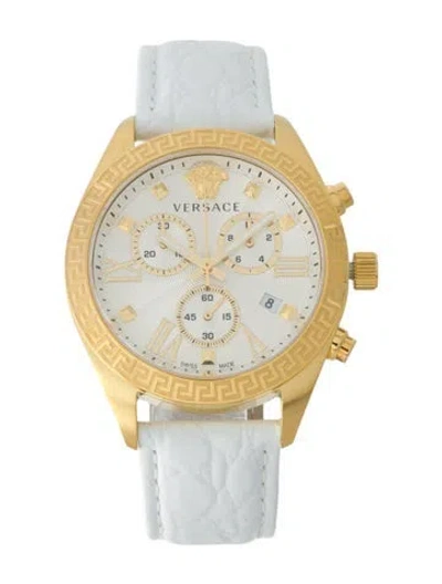 Pre-owned Versace Greca Chrono Watch, 40mm In Multi