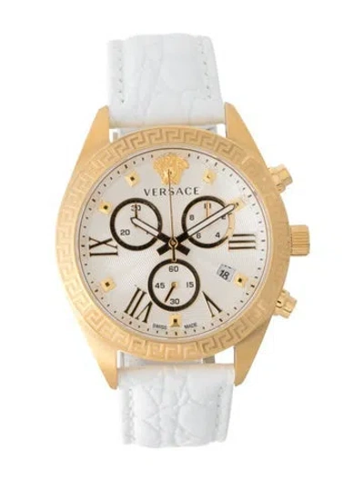 Pre-owned Versace Greca Chrono Watch, 40mm In Multi
