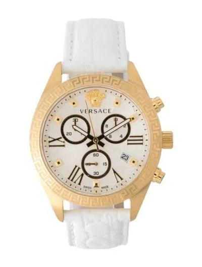 Pre-owned Versace Greca Chrono Watch, 40mm In Multi