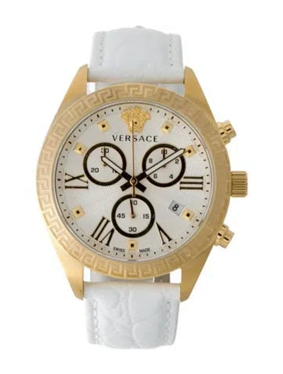 Pre-owned Versace Greca Chrono Watch, 40mm In Multi
