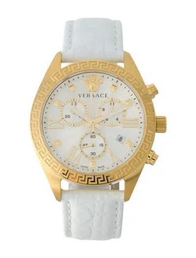 Pre-owned Versace Greca Chrono Watch, 40mm In Multi