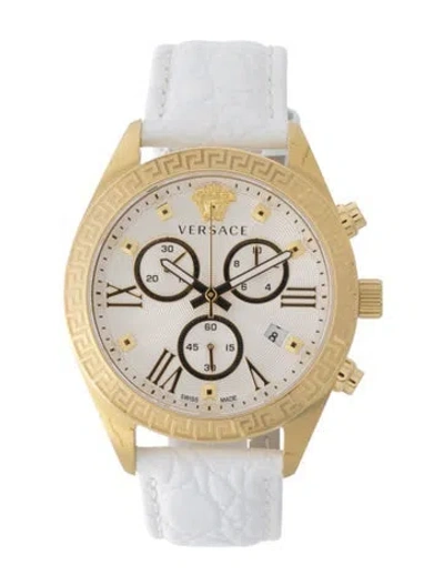 Pre-owned Versace Greca Chrono Watch In Multi