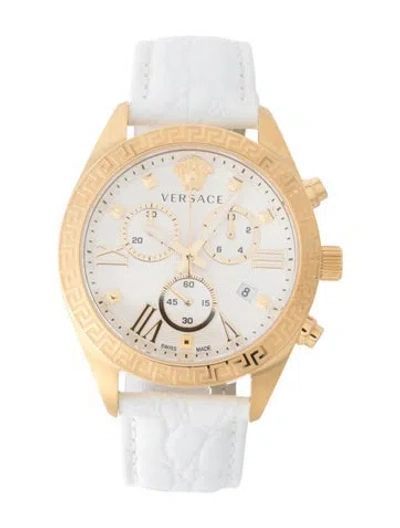 Pre-owned Versace Greca Chrono Watch In Multi