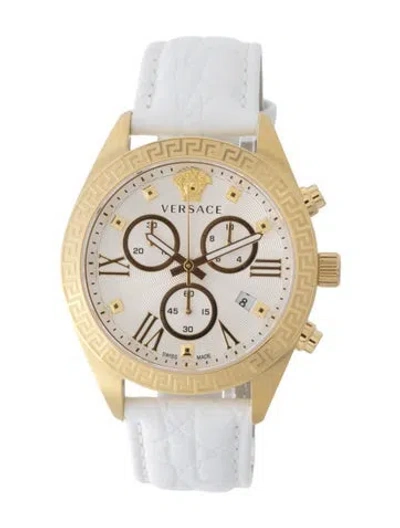 Pre-owned Versace Greca Chrono Watch In Multi