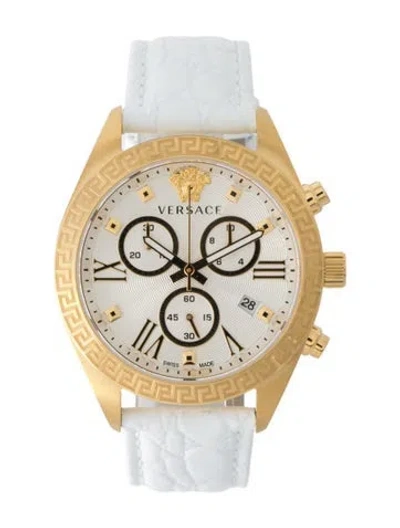 Pre-owned Versace Greca Chrono Watch In Multi