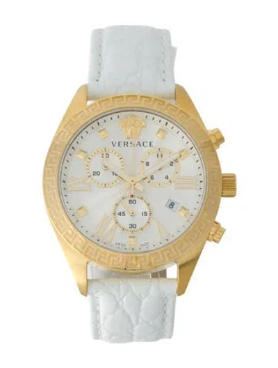 Pre-owned Versace Greca Chrono Watch In Multi