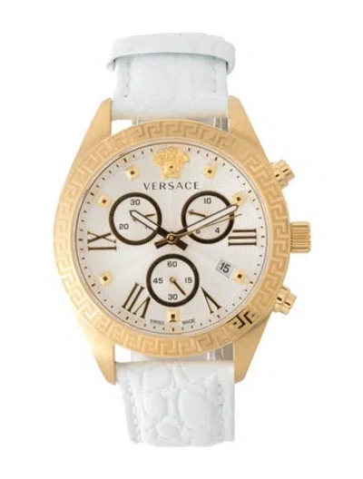 Pre-owned Versace Greca Chrono Watch In Multi