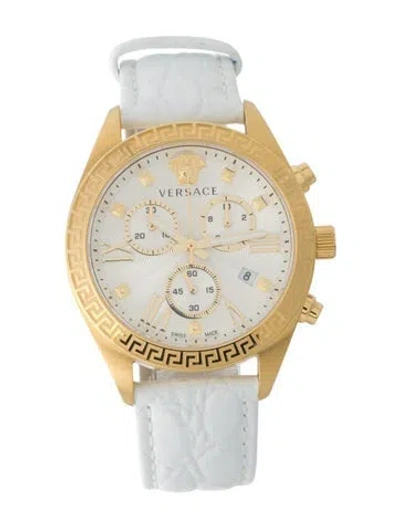 Pre-owned Versace Greca Chrono Watch In Multi