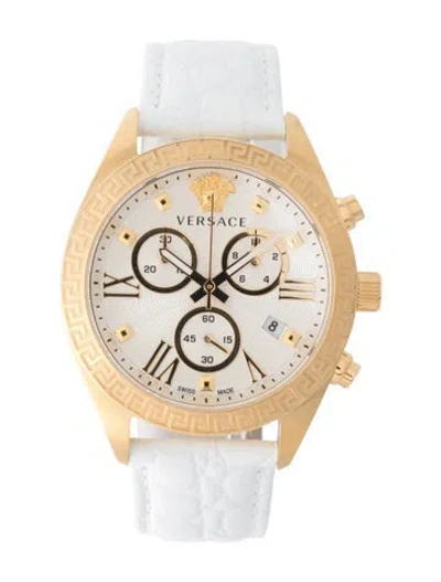 Pre-owned Versace Greca Chrono Watch In Multi