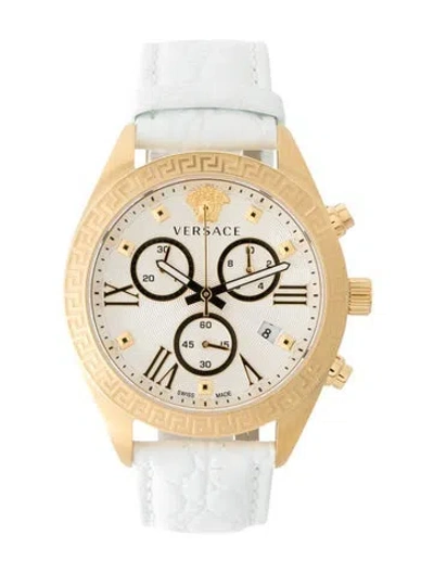 Pre-owned Versace Greca Chrono Watch In Multi