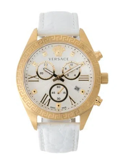 Pre-owned Versace Greca Chrono Watch In Multi