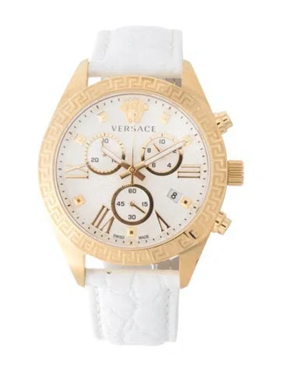 Pre-owned Versace Greca Chrono Watch In Multi