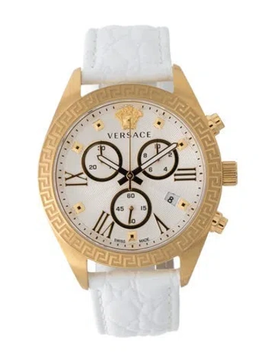 Pre-owned Versace Greca Chrono Watch In Multi